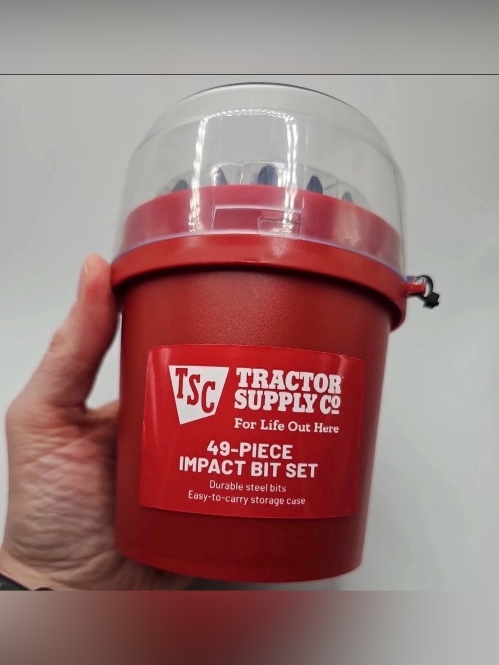 New Tractor Supply Collectible Mini Bucket 49 Piece Impact Bit Set TSC